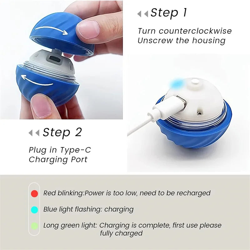 Smart Interactive Dog Toy Ball USB Rechargeable