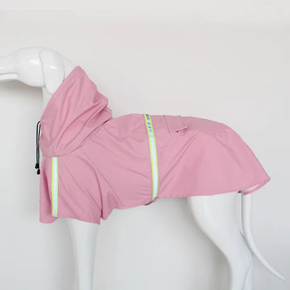 Large Dog Waterproof Hooded Raincoat