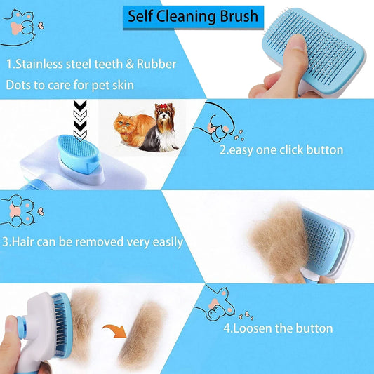 Pet Hair Remover Brush for Dogs & Cats