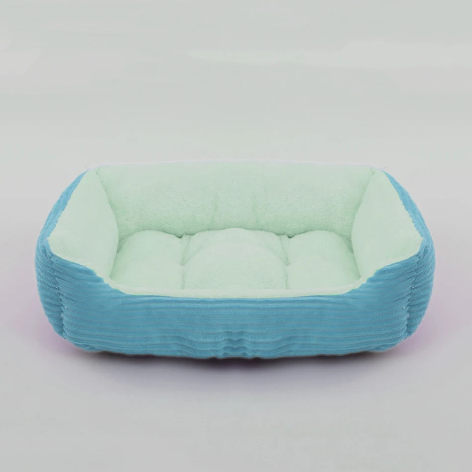 Square Plush Pet Bed for Dogs & Cats