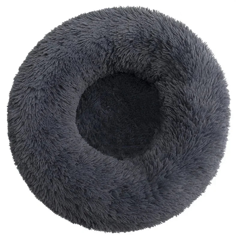 40–90cm Round Pet Bed – Super Soft Plush Dog & Cat Bed