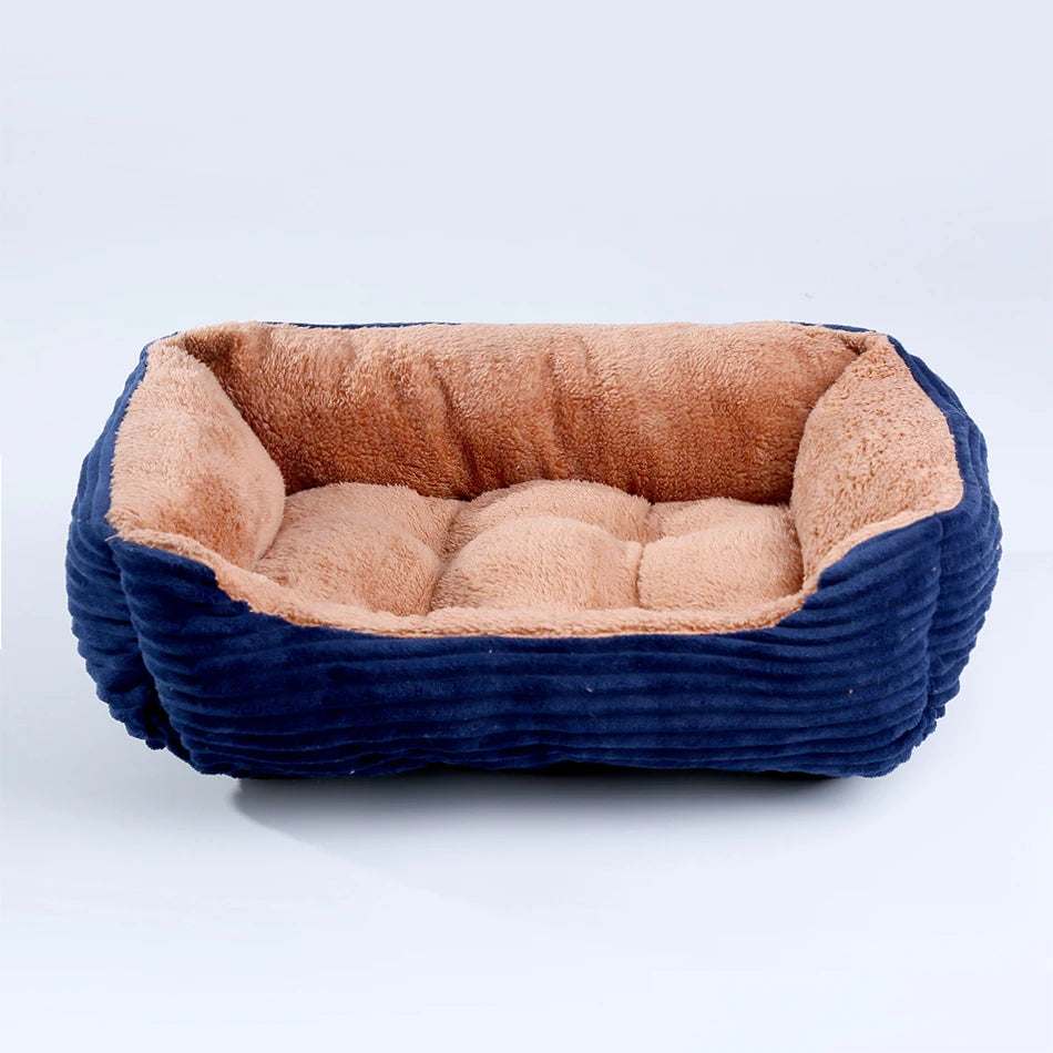 Square Plush Pet Bed for Dogs & Cats