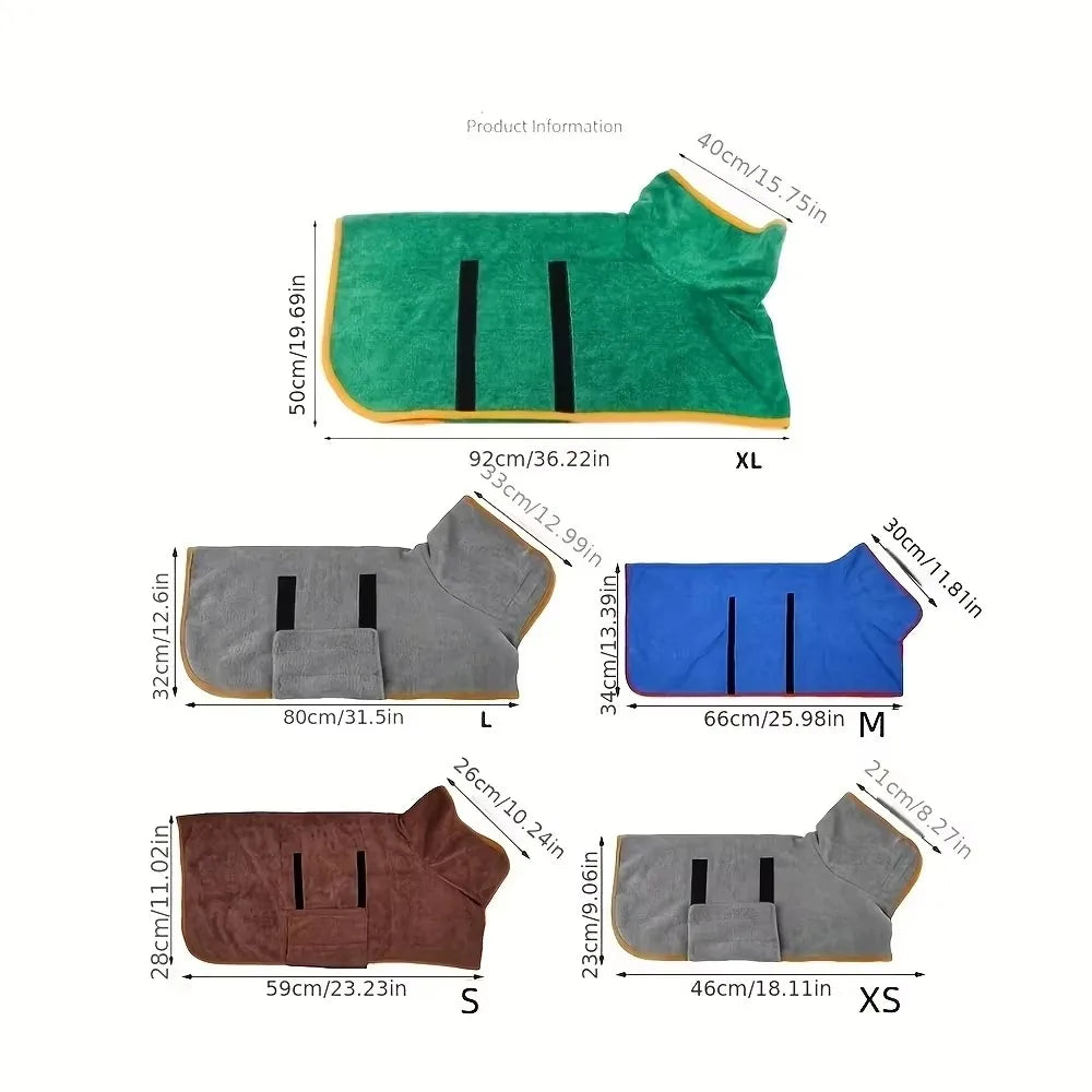 Quick-Dry Pet Bathrobe